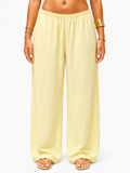 Butter Yellow Linen Pants
