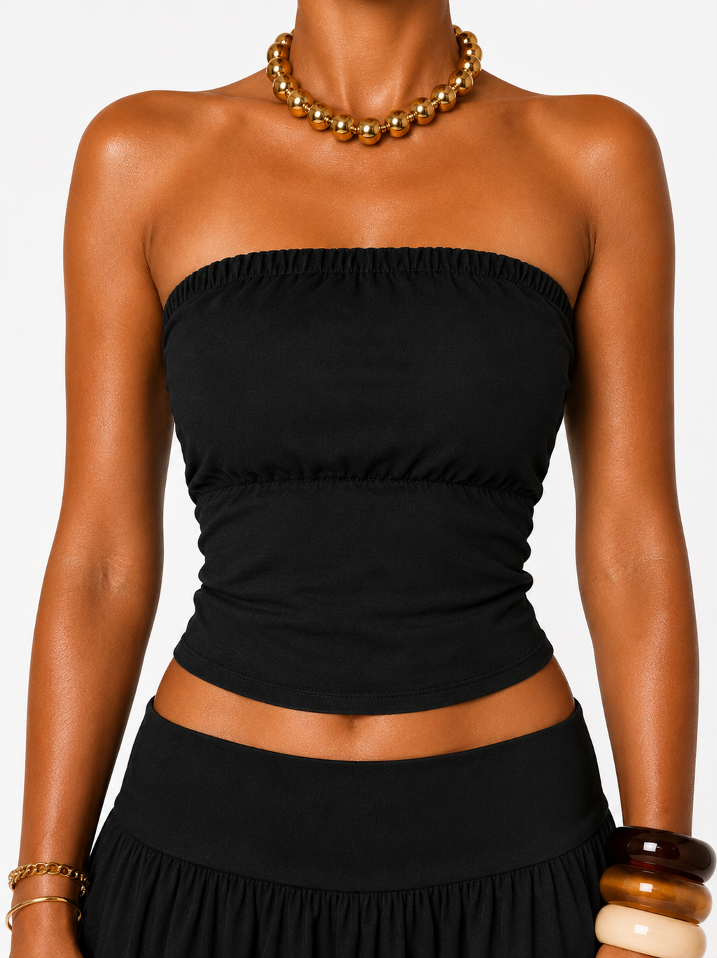 Black Backless Top