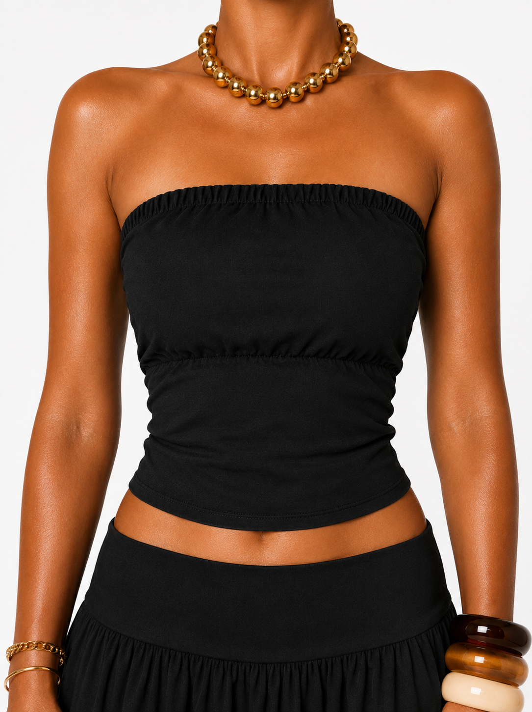 Black Backless Top